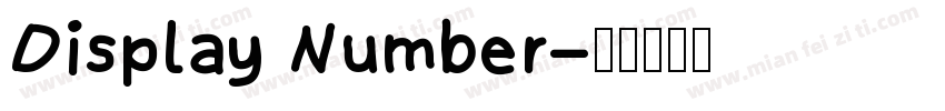 Display Number字体转换